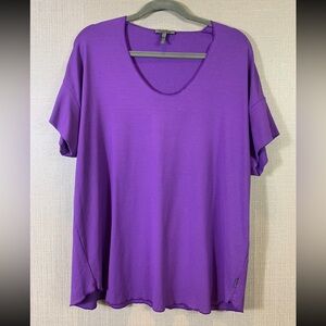 Oska Purple Scoopneck Short Sleeve Shirt